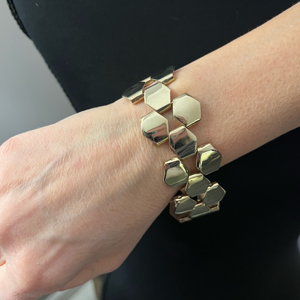 Hexagonal Gold Bracelet